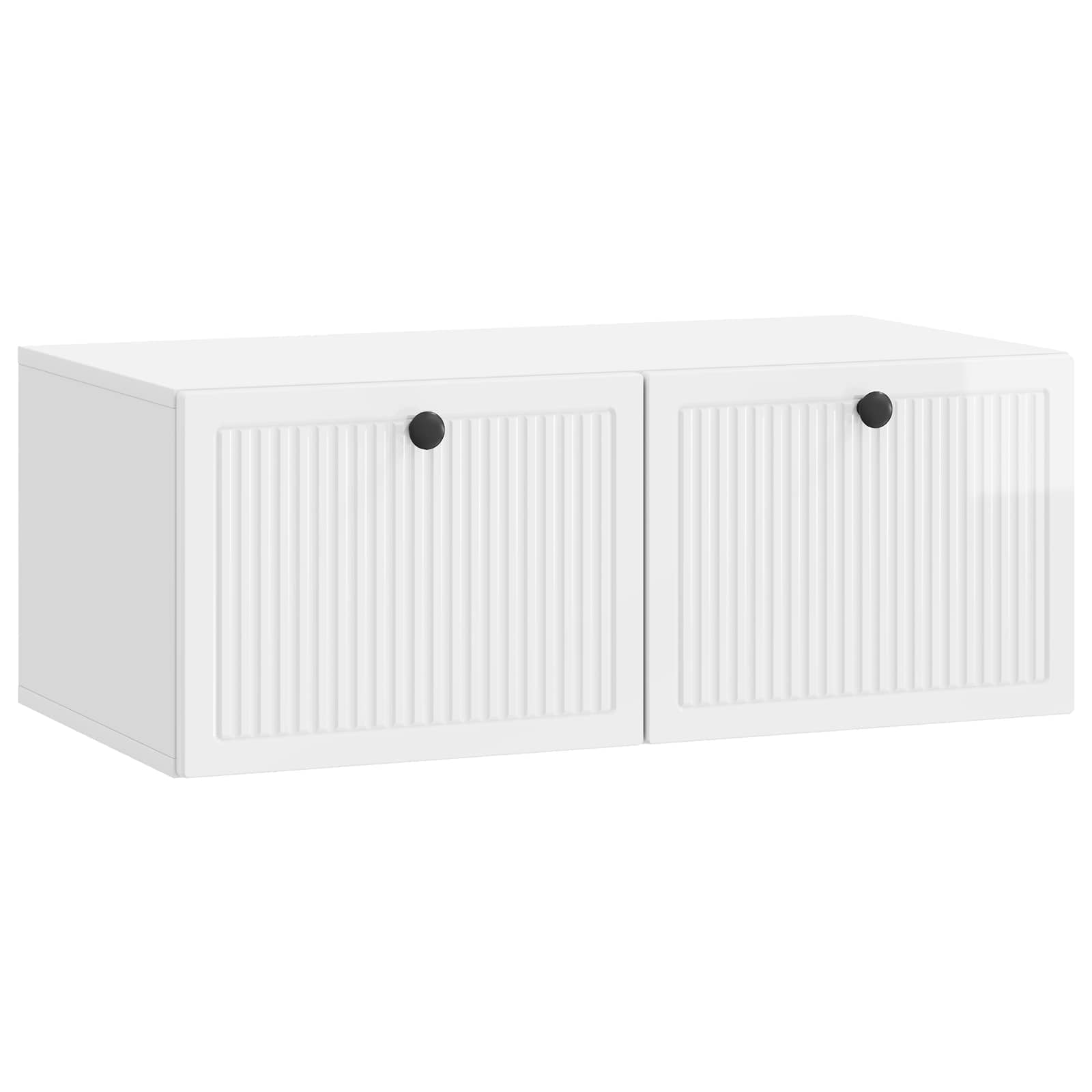 Sieninė TV spintelė Itin blizgi balta 78,5 x 41 x 30 cm