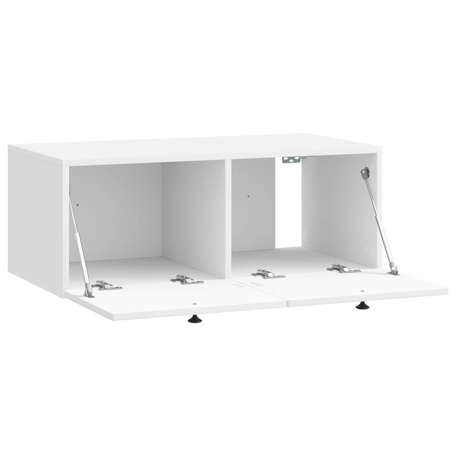 Sieninė TV spintelė Itin blizgi balta 78,5 x 41 x 30 cm