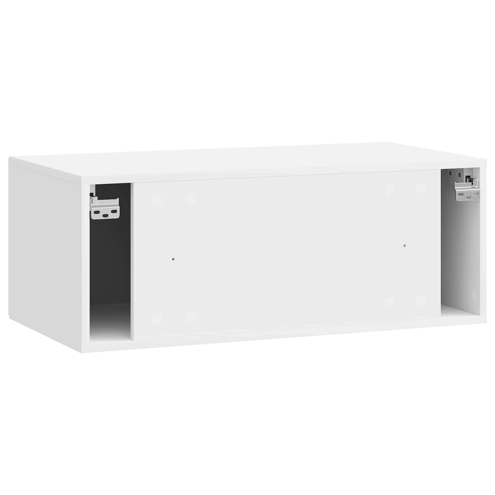 Sieninė TV spintelė Itin blizgi balta 78,5 x 41 x 30 cm