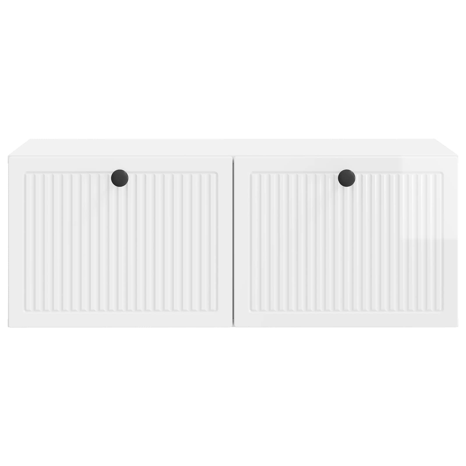 Sieninė TV spintelė Itin blizgi balta 78,5 x 41 x 30 cm
