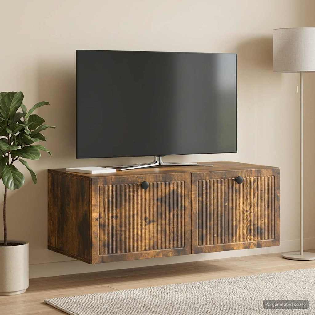 Sieninė TV spintelė Dūminio ąžuolo 78,5 x 41 x 30 cm