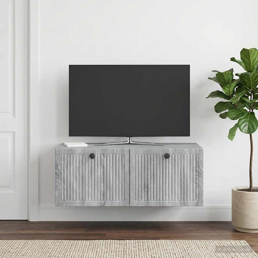 Sieninė TV spintelė Pilka sonoma ąžuolo 78,5 x 41 x 30 cm