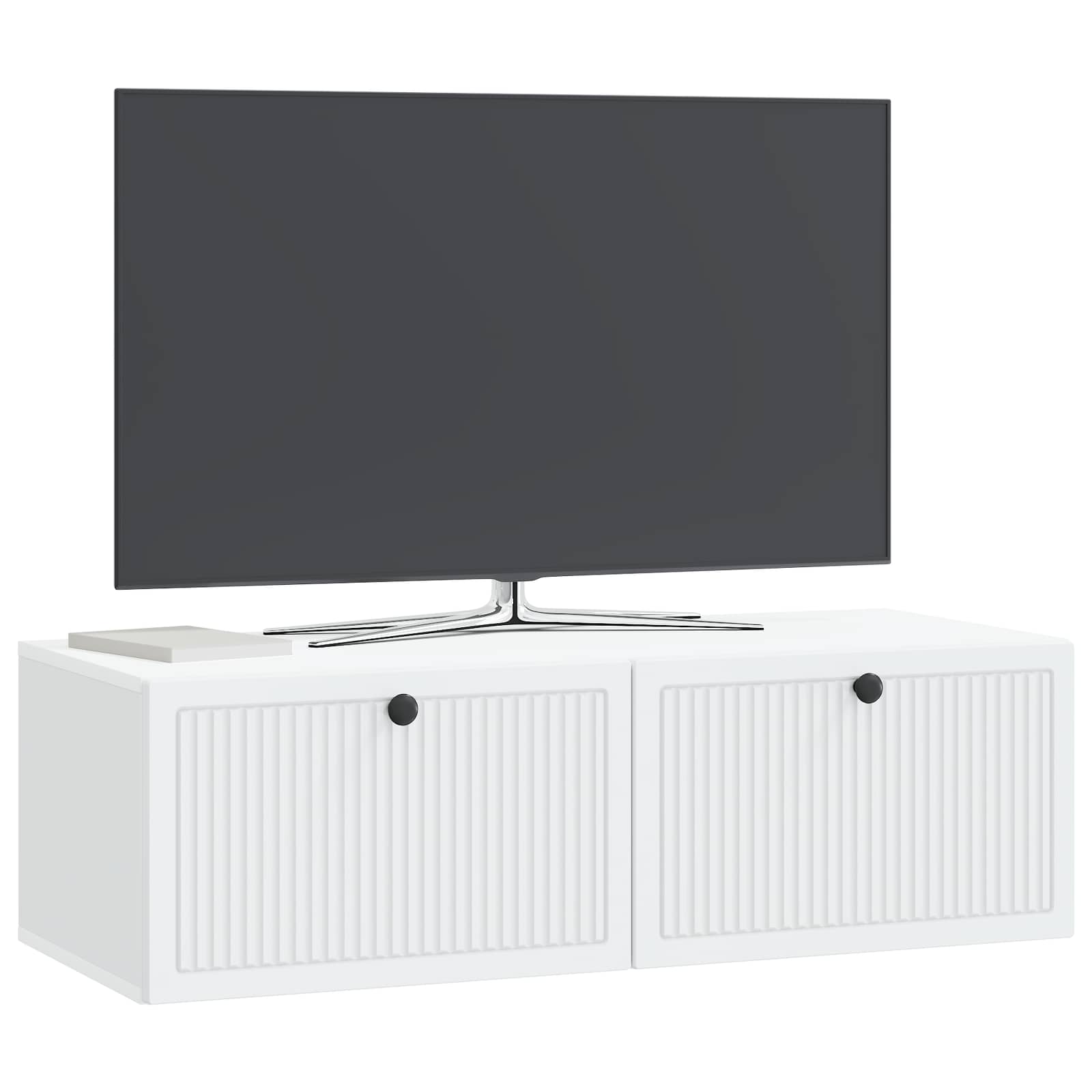 Sieninė TV spintelė Balta 98 x 41 x 30 cm Apdirbta mediena