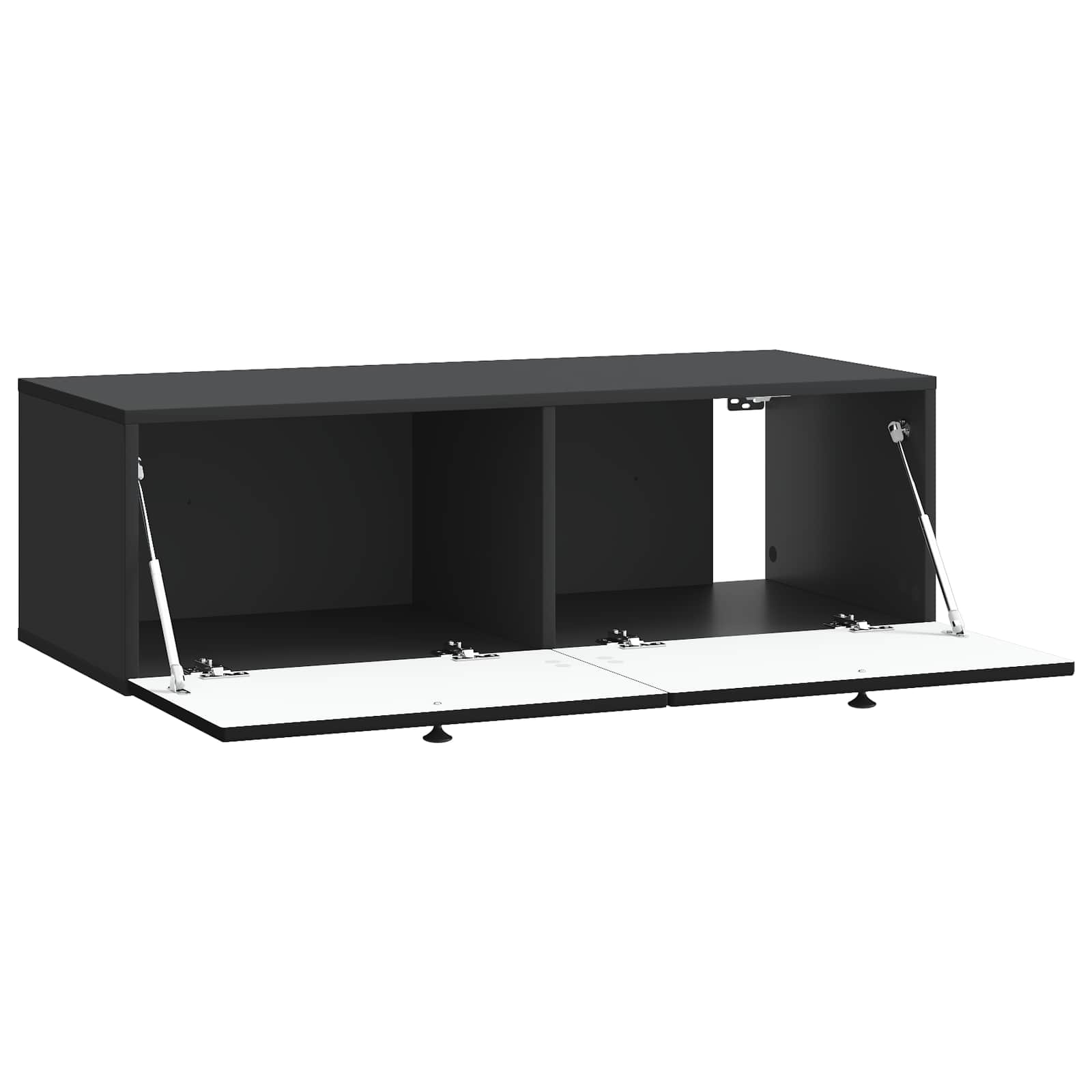 Sieninė TV spintelė Juoda 98 x 41 x 30 cm Apdirbta mediena