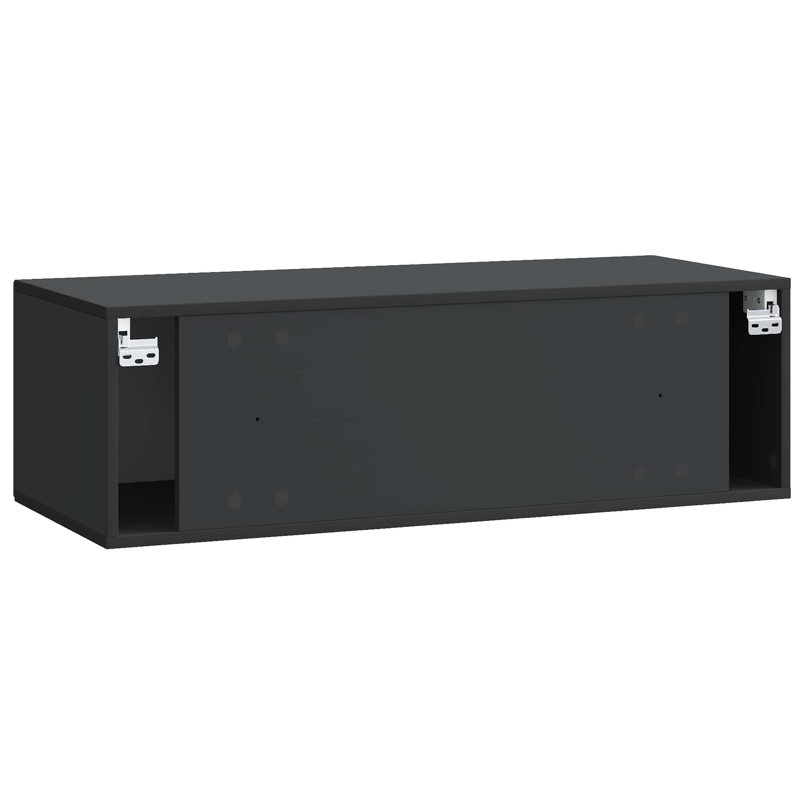 Sieninė TV spintelė Juoda 98 x 41 x 30 cm Apdirbta mediena