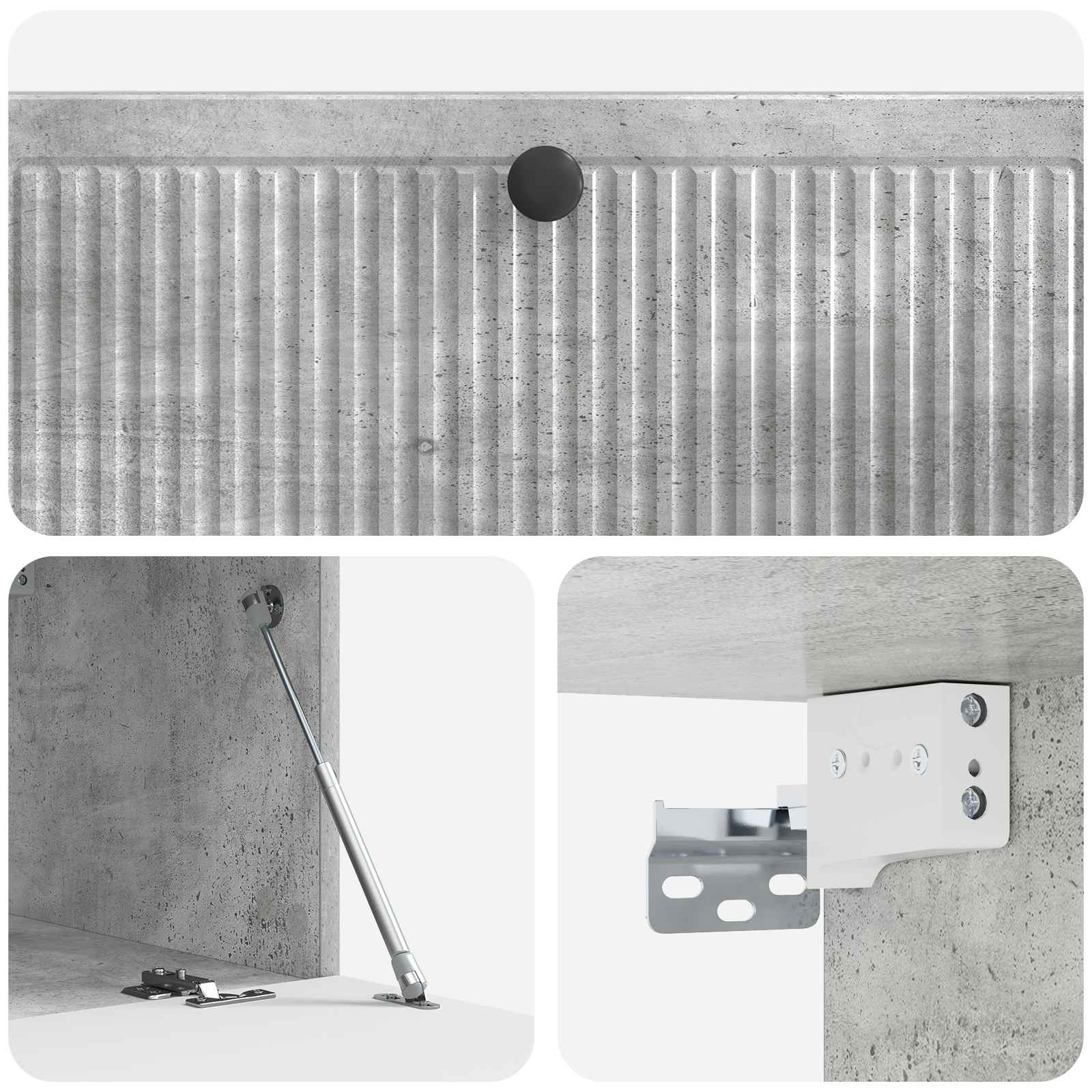 Sieninė TV spintelė Betono pilka 98 x 41 x 30 cm