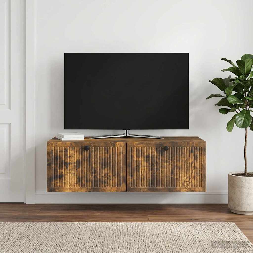 Sieninė TV spintelė Dūminio ąžuolo 98 x 41 x 30 cm