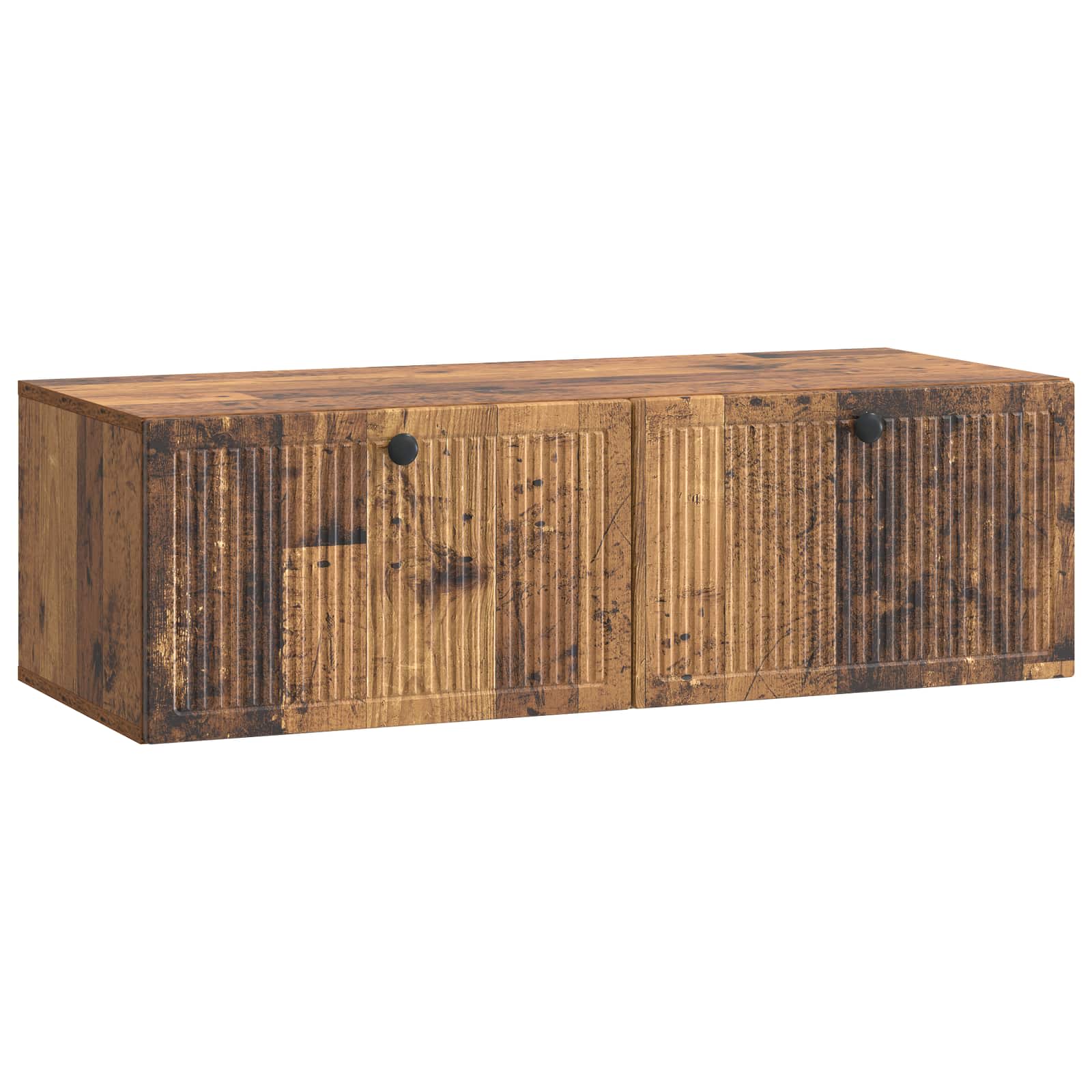Pie sienas stiprināms televizora plaukts 98x41x30 cm, nolaists koks