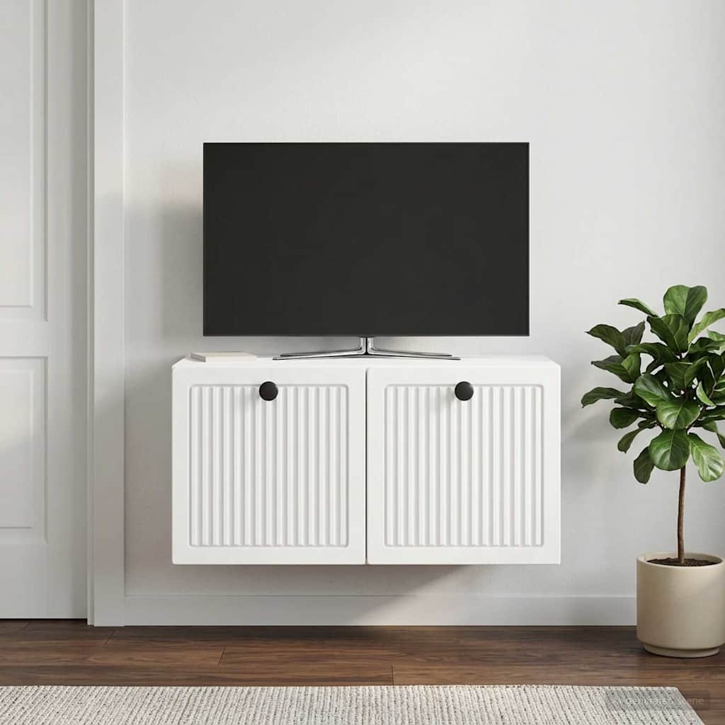 Sieninė TV spintelė Balta 59,5 x 31 x 30 cm Apdirbta mediena