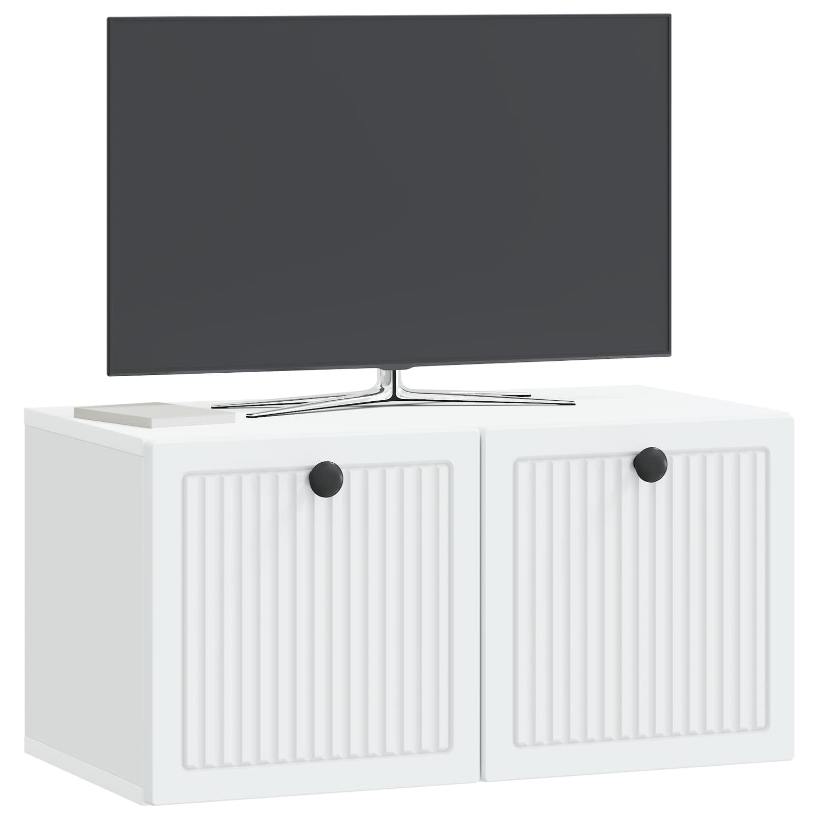 Sieninė TV spintelė Balta 59,5 x 31 x 30 cm Apdirbta mediena