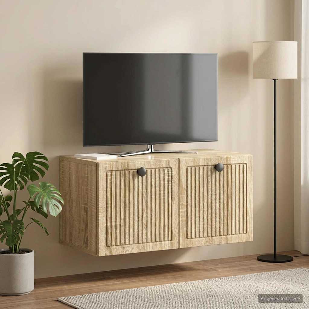 Pie sienas stiprināms TV skapītis ozolkoka Sonoma 59,5 x 31 x 30 cm