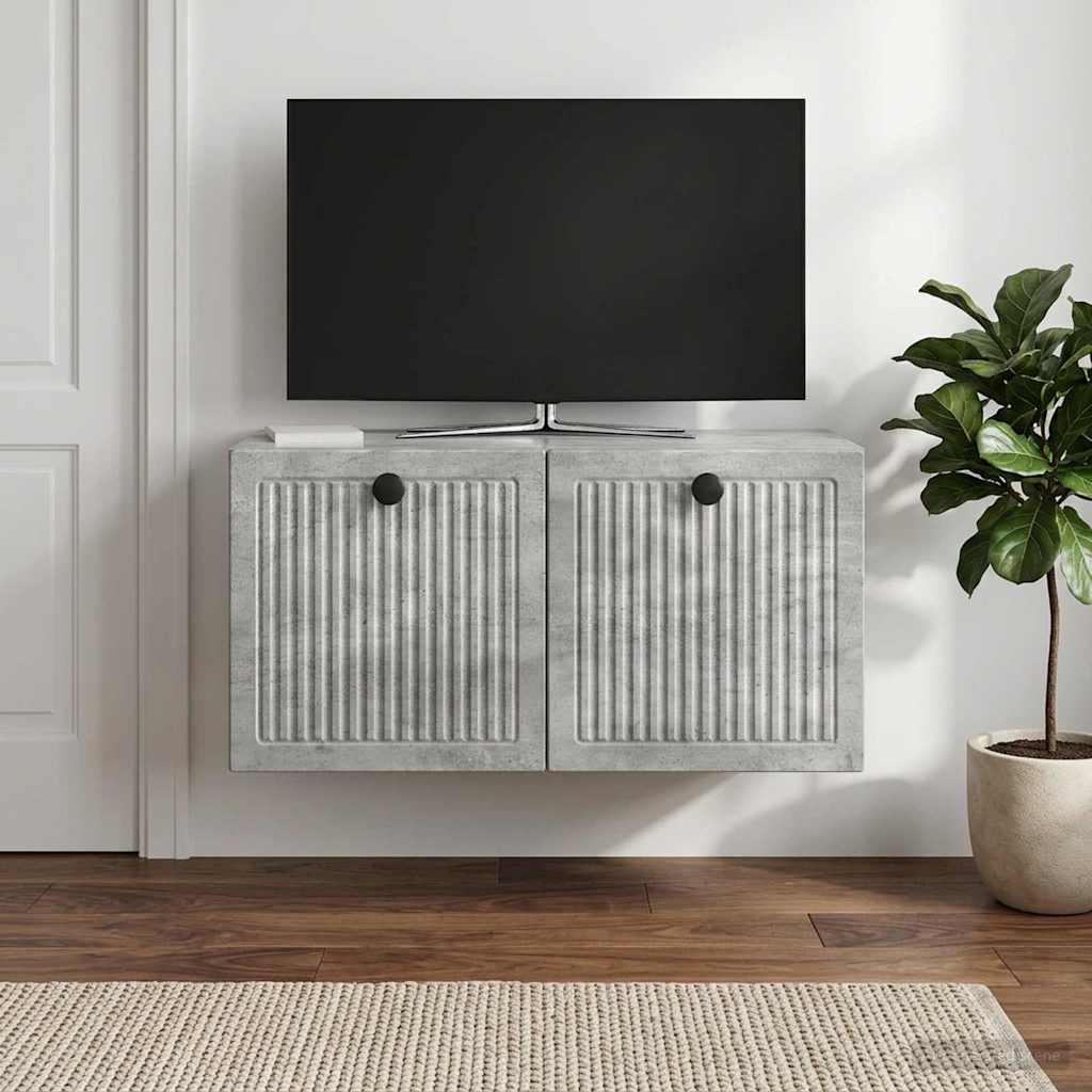Sieninė TV spintelė Betono pilka 59,5 x 31 x 30 cm