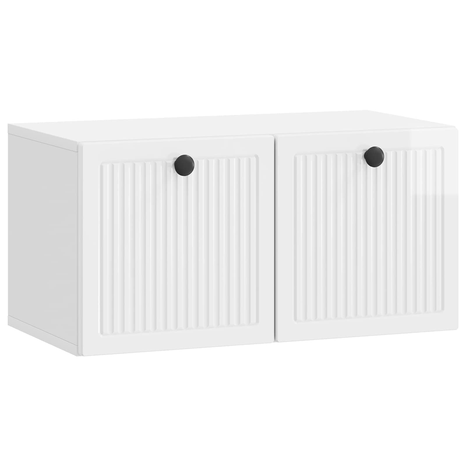 Sieninė TV spintelė Itin blizgi balta 59,5 x 31 x 30 cm