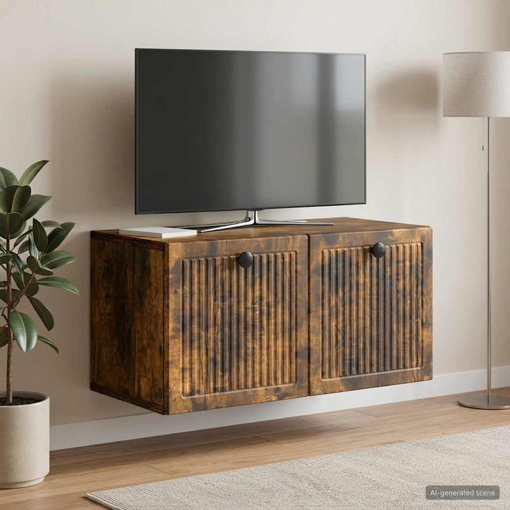 Sieninė TV spintelė Dūminio ąžuolo 59,5 x 31 x 30 cm