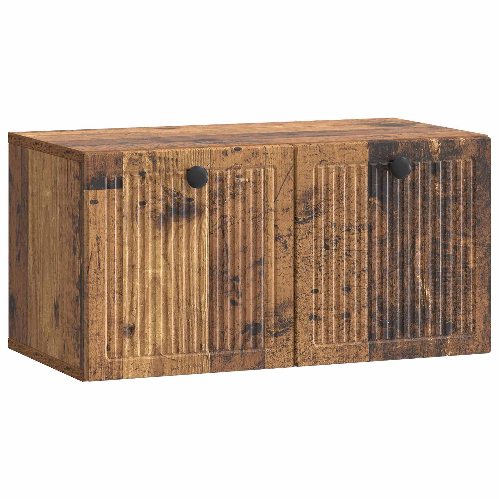 Pie sienas stiprināms TV skapītis Novecota koka 59,5x31x30 cm