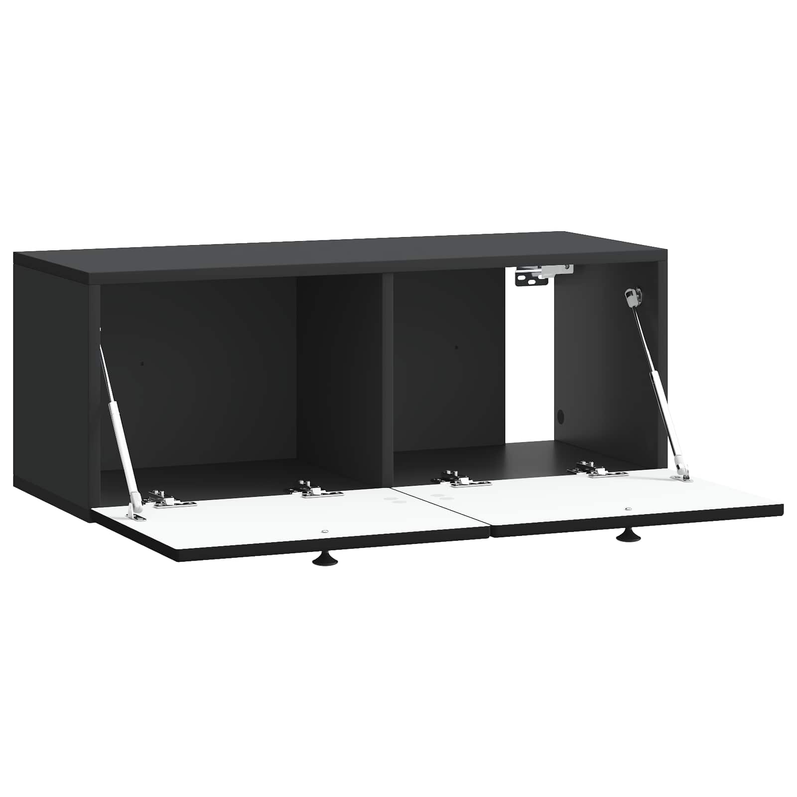 Sieninė TV spintelė Juoda 78,5 x 31 x 30 cm Apdirbta mediena