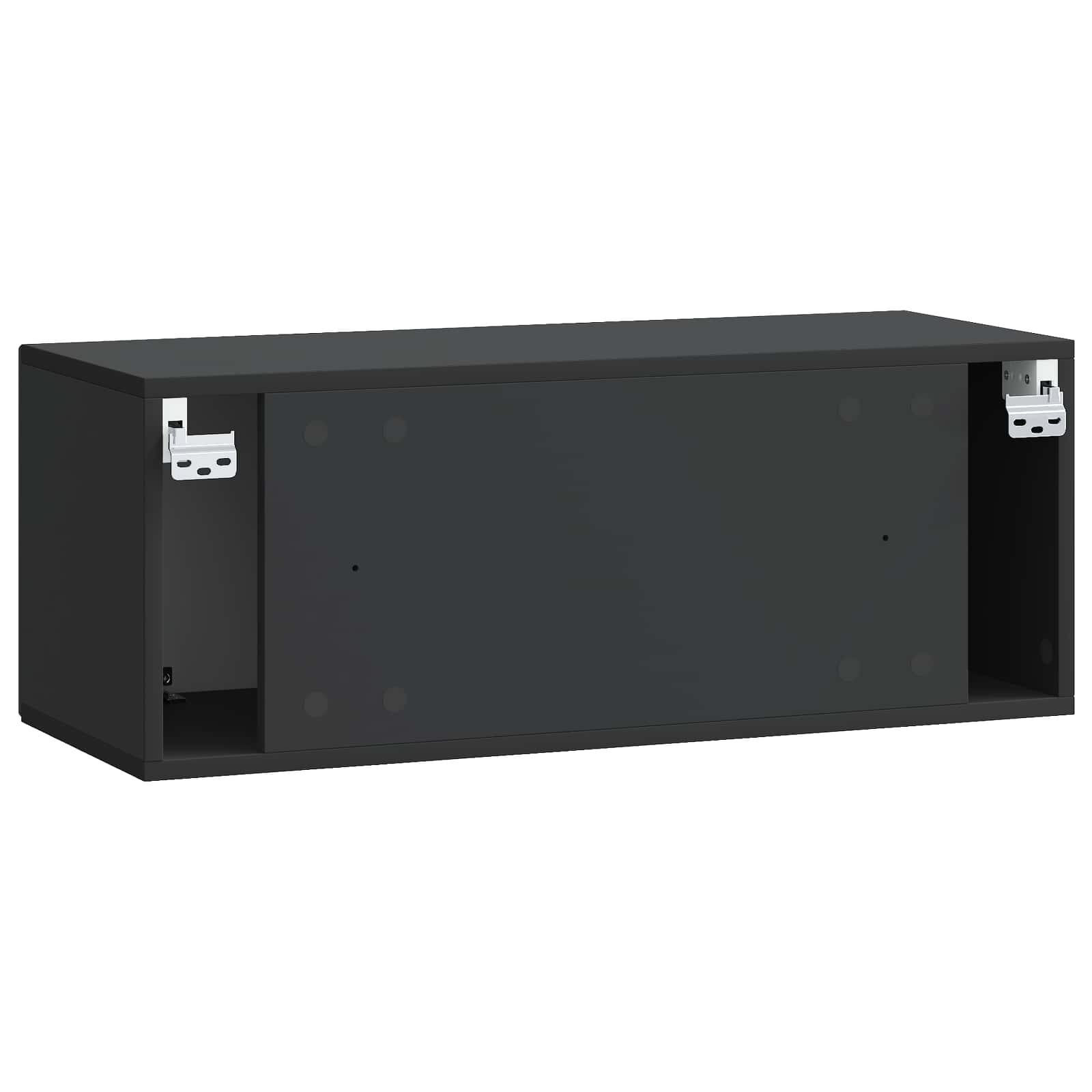 Sieninė TV spintelė Juoda 78,5 x 31 x 30 cm Apdirbta mediena