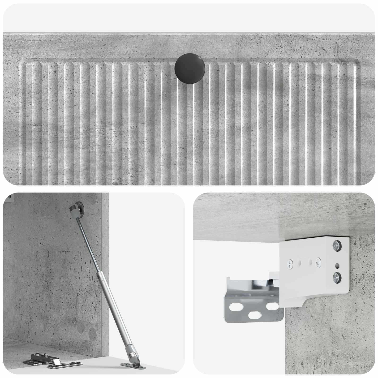 Sieninė TV spintelė Betono pilka 78,5 x 31 x 30 cm