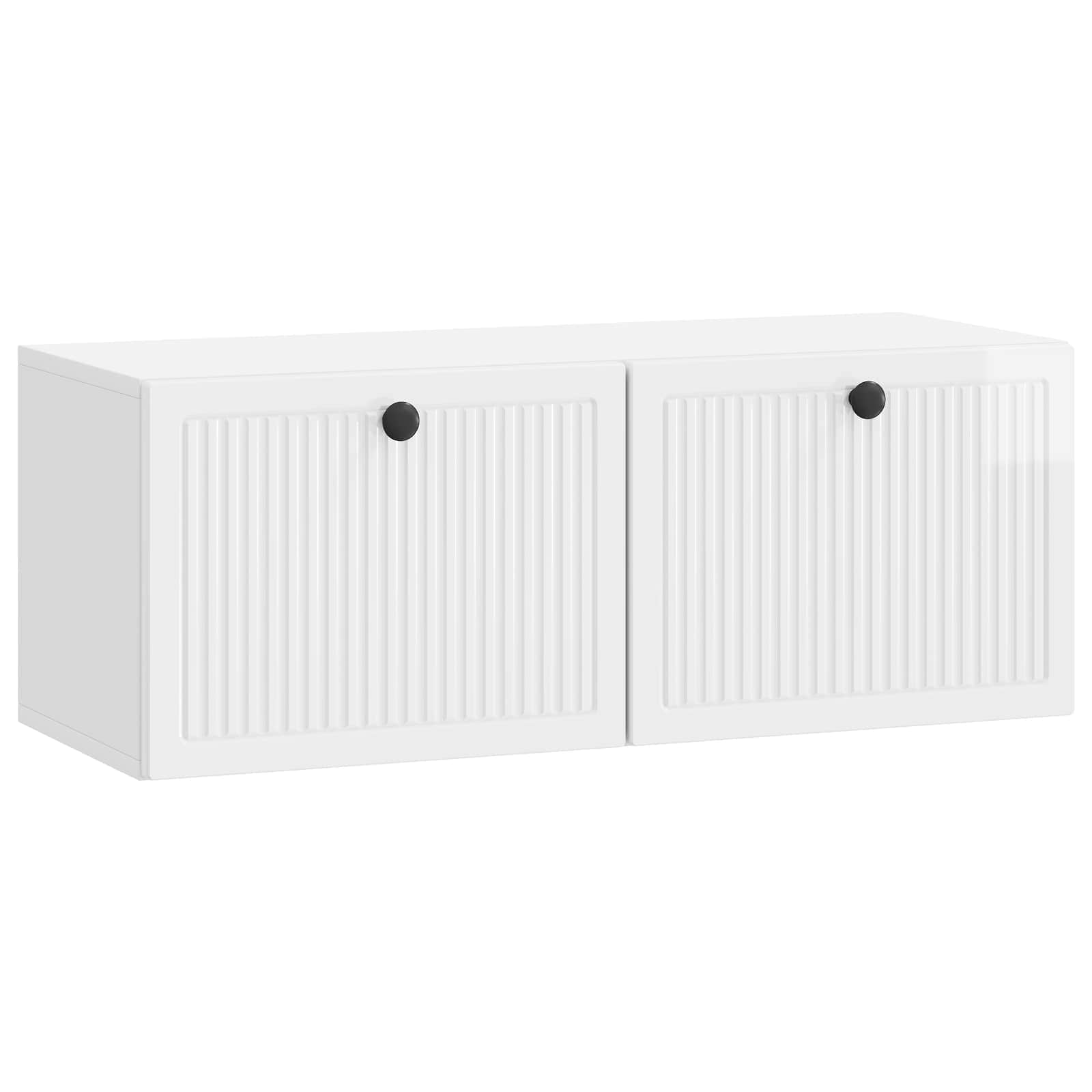 Sieninė TV spintelė Itin blizgi balta 78,5 x 31 x 30 cm