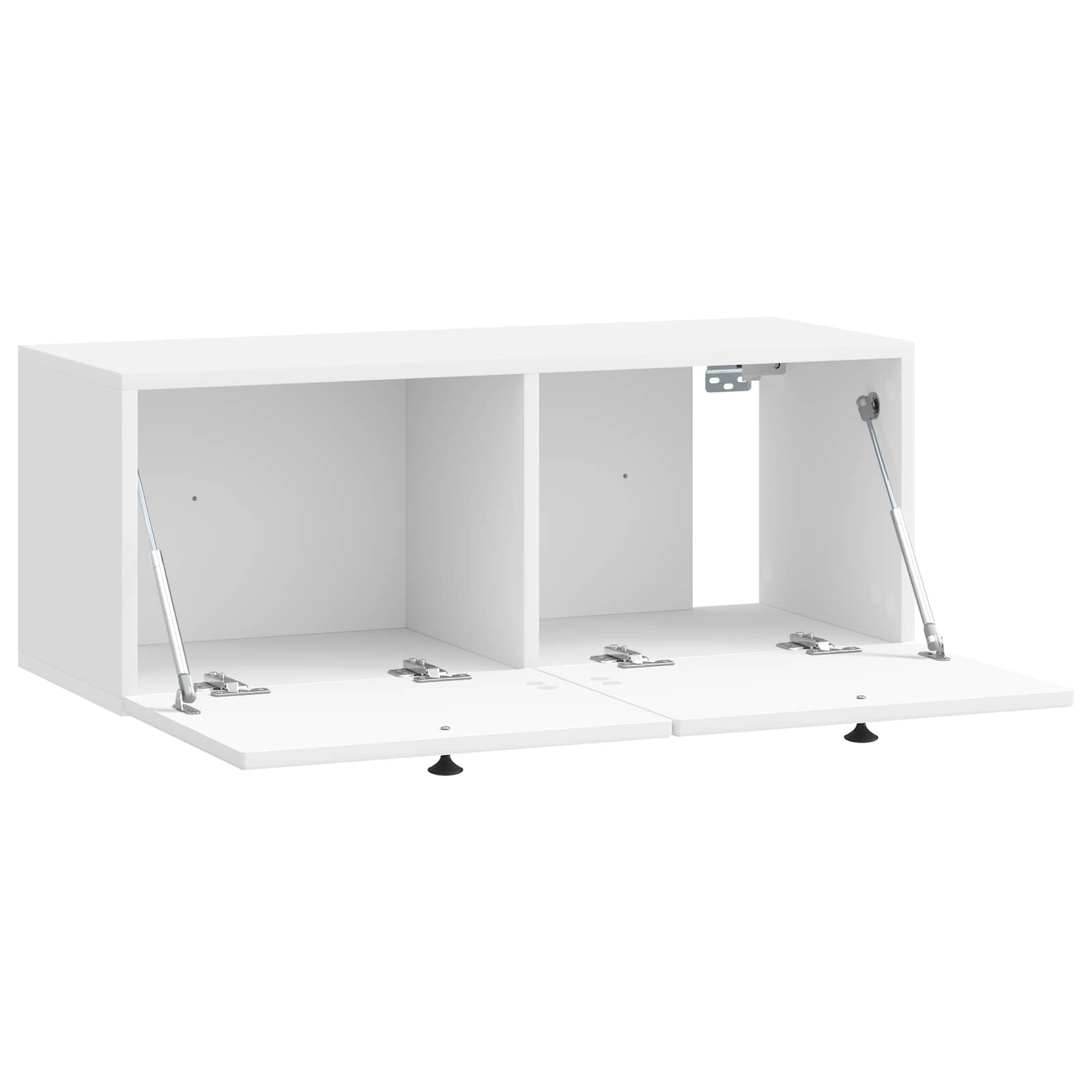 Sieninė TV spintelė Itin blizgi balta 78,5 x 31 x 30 cm
