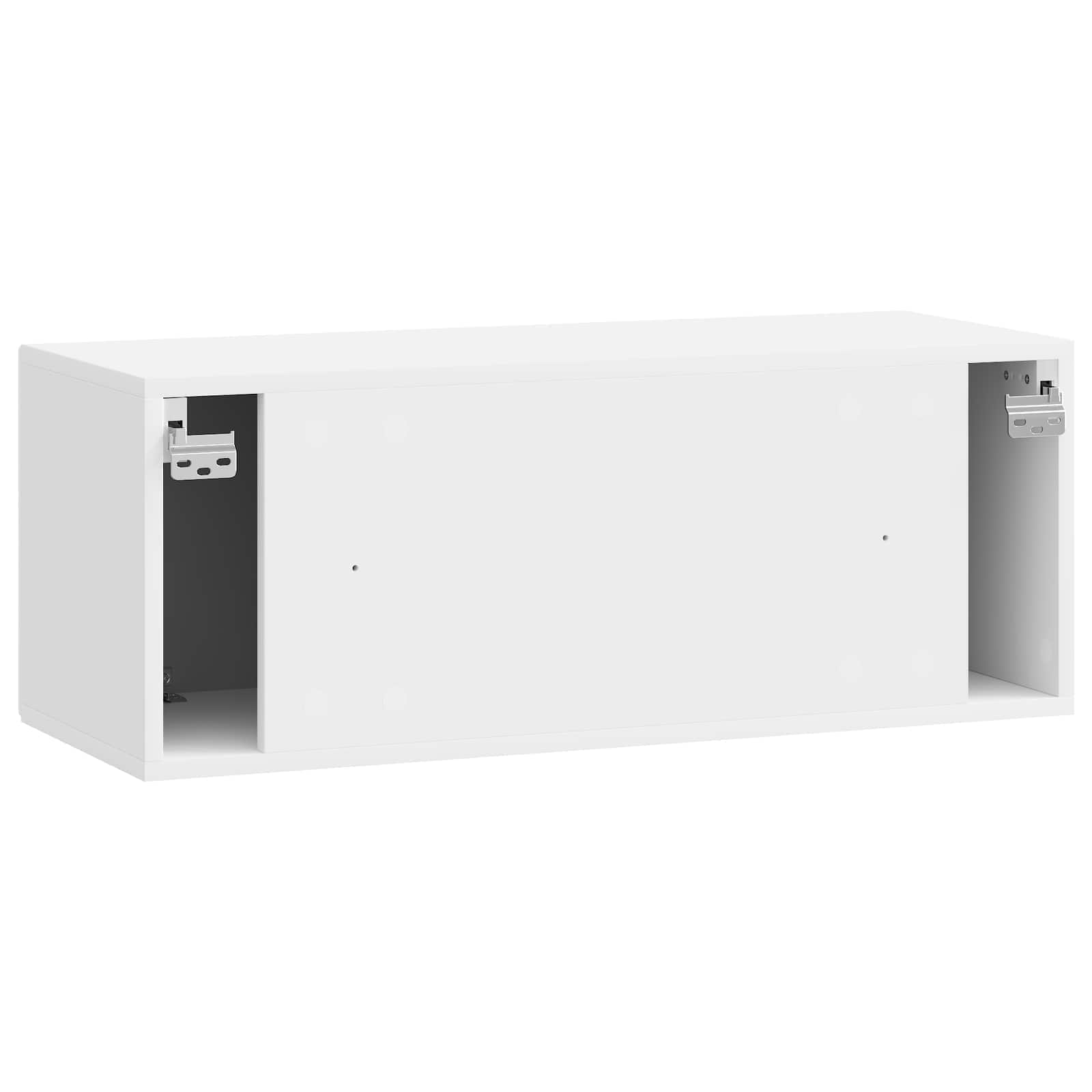 Sieninė TV spintelė Itin blizgi balta 78,5 x 31 x 30 cm
