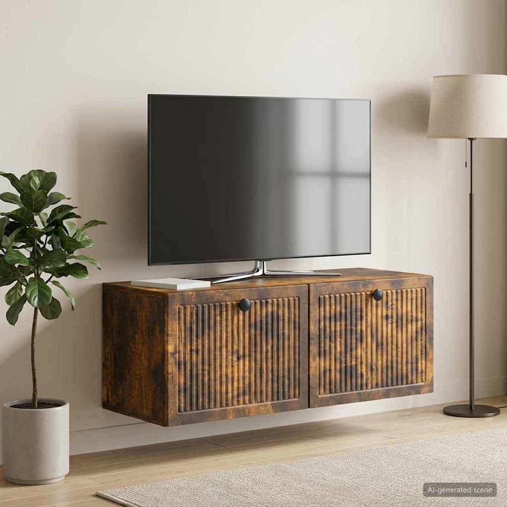 Sieninė TV spintelė Dūminio ąžuolo 78,5 x 31 x 30 cm