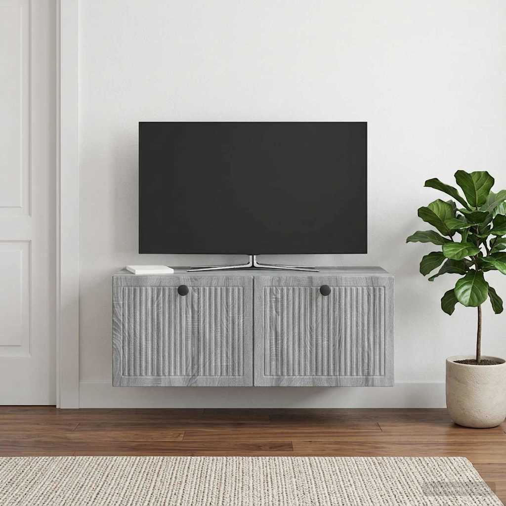 Sieninė TV spintelė Pilka sonoma ąžuolo 78,5 x 31 x 30 cm