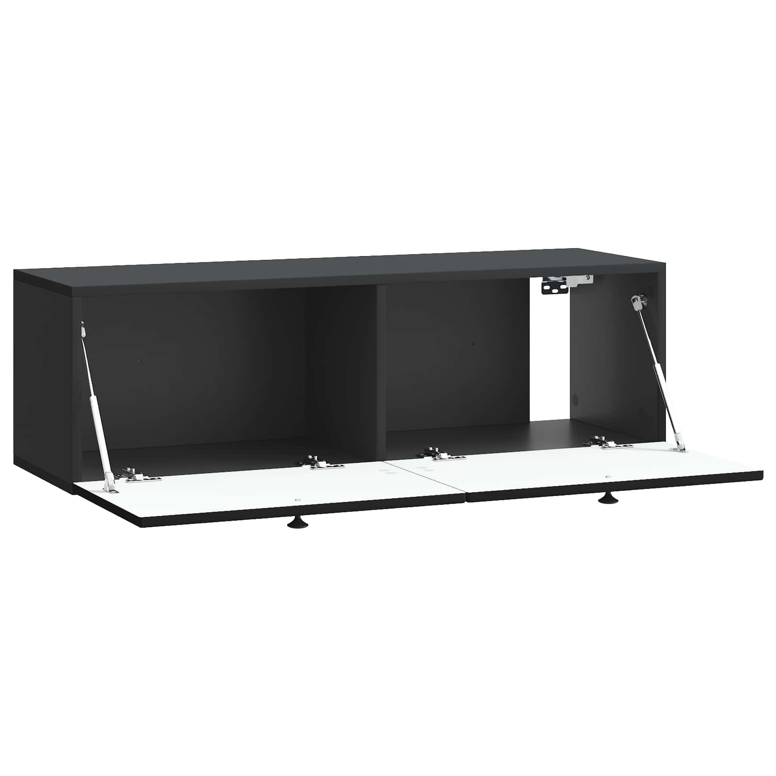 Sieninė TV spintelė Juoda 98 x 31 x 30 cm Apdirbta mediena