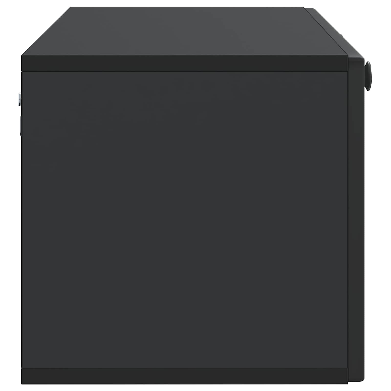 Sieninė TV spintelė Juoda 98 x 31 x 30 cm Apdirbta mediena