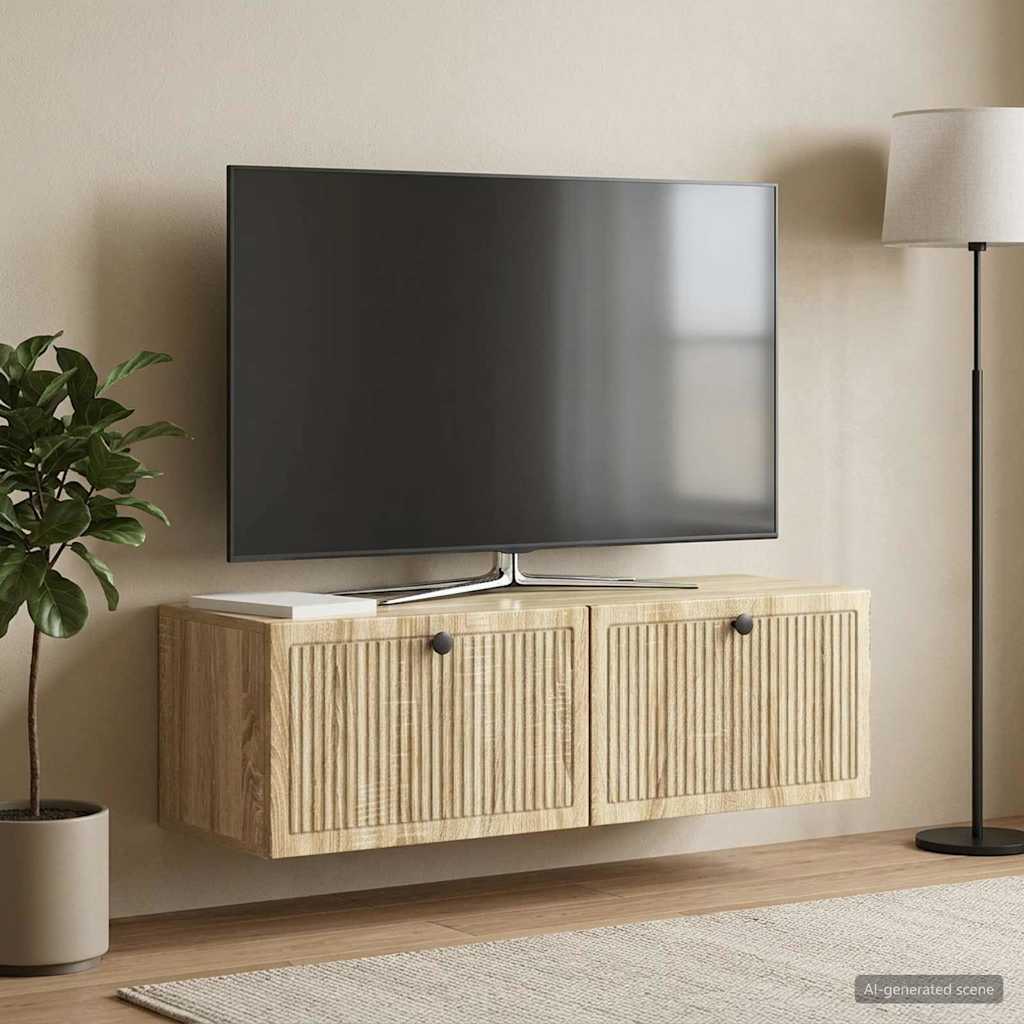 Sieninė TV spintelė Sonoma ąžuolas 98 x 31 x 30 cm