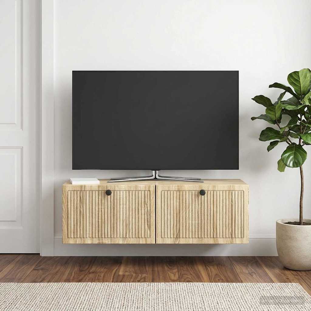 Sieninė TV spintelė Sonoma ąžuolas 98 x 31 x 30 cm