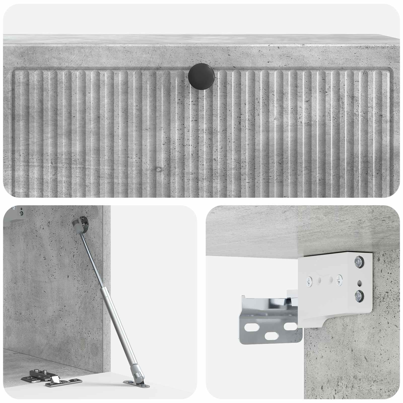 Sieninė TV spintelė Betono pilka 98 x 31 x 30 cm