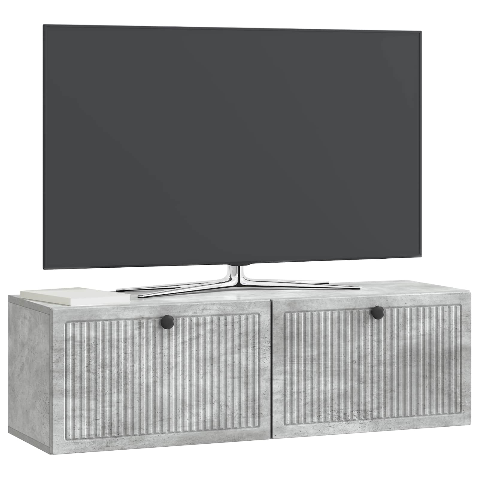 Sieninė TV spintelė Betono pilka 98 x 31 x 30 cm