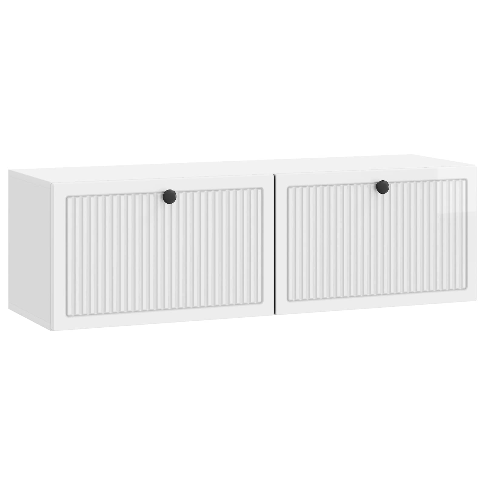 Sieninė TV spintelė Itin blizgi balta 98 x 31 x 30 cm
