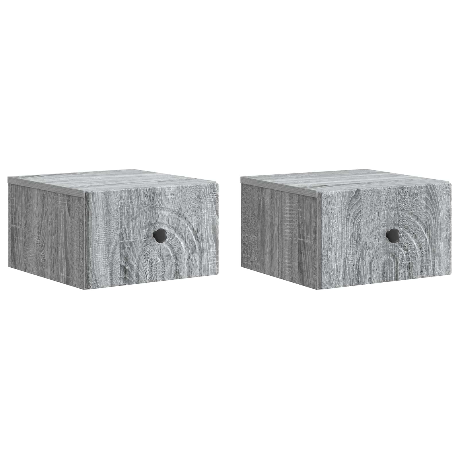Sieninis naktinis staliukas 2 pcs Pilka sonoma ąžuolo