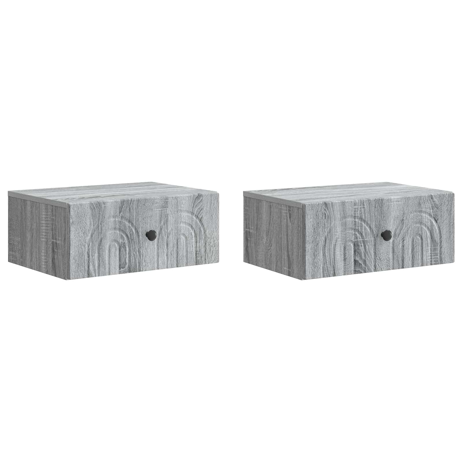 Sieninis naktinis staliukas 2 pcs Pilka sonoma ąžuolo