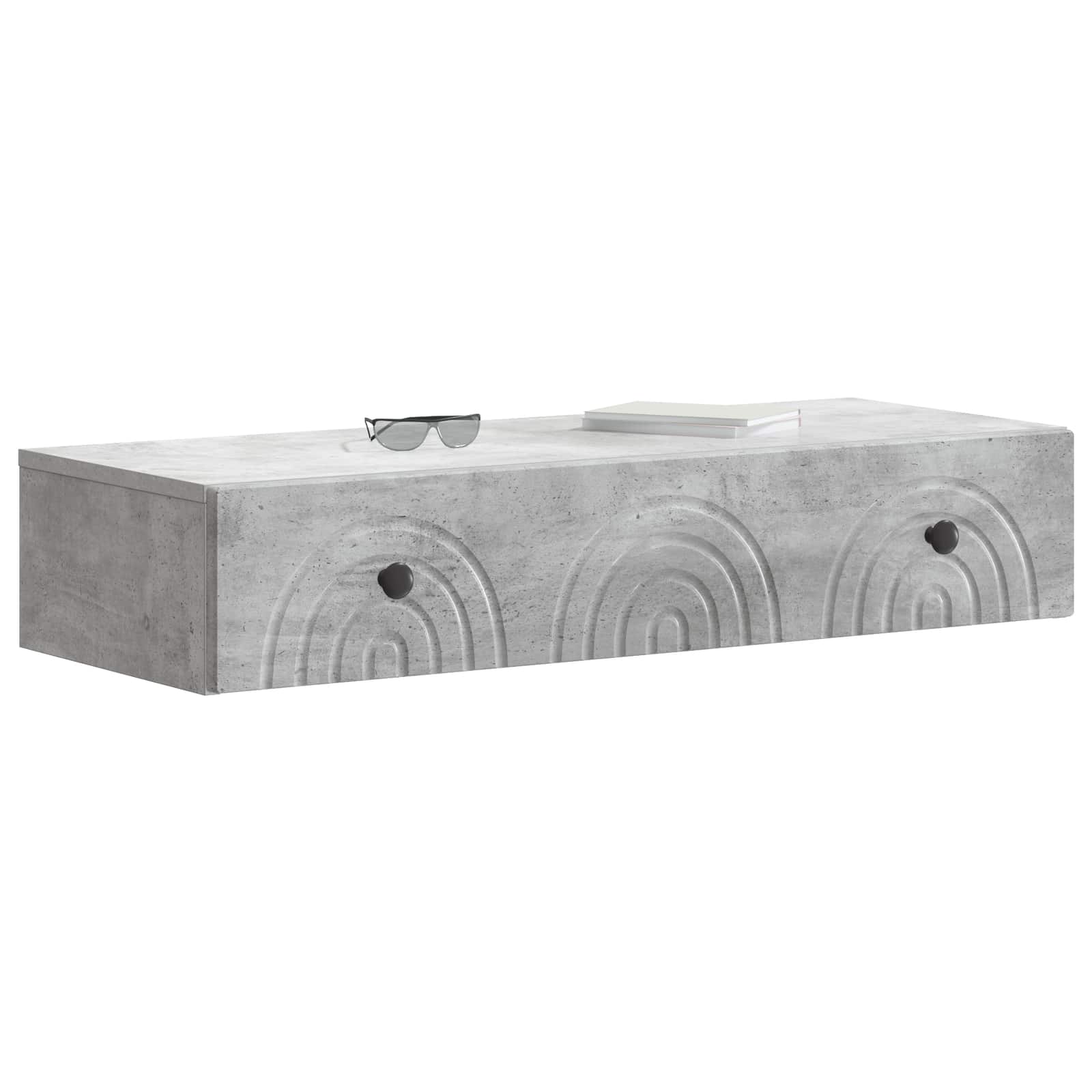 Sieninis šoninis staliukas Betono pilka 87,5 x 34,5 x 17 cm