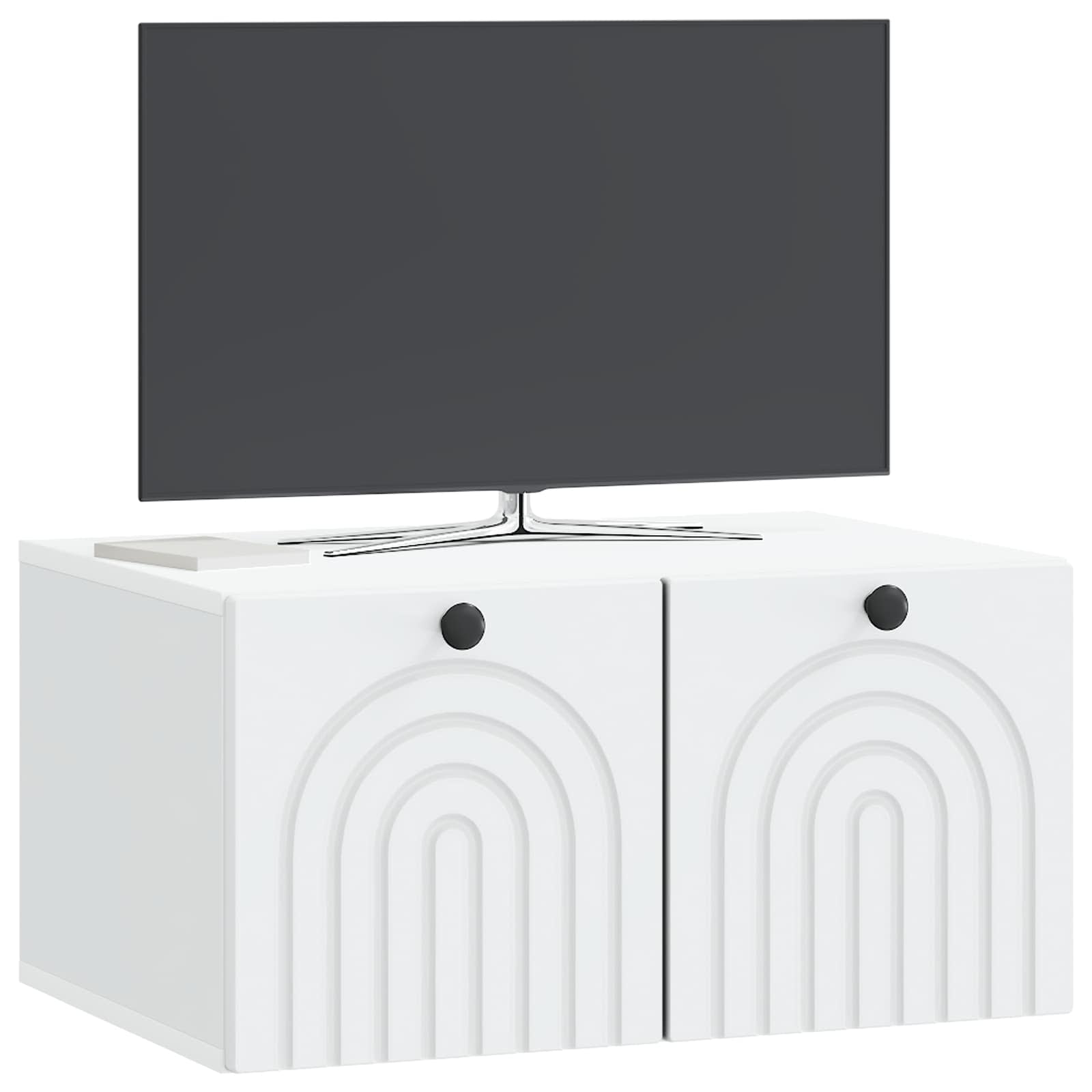 Sieninė TV spintelė Balta 59,5 x 41 x 30 cm Apdirbta mediena