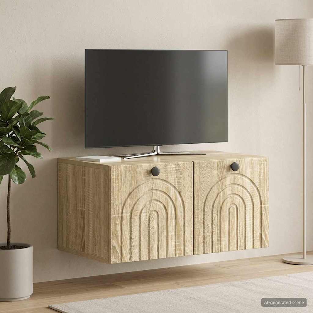 Sieninė TV spintelė Sonoma ąžuolas 59,5 x 41 x 30 cm