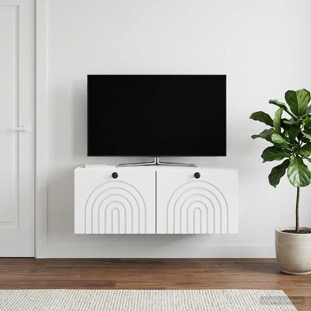 Sieninė TV spintelė Balta 78,5 x 41 x 30 cm Apdirbta mediena