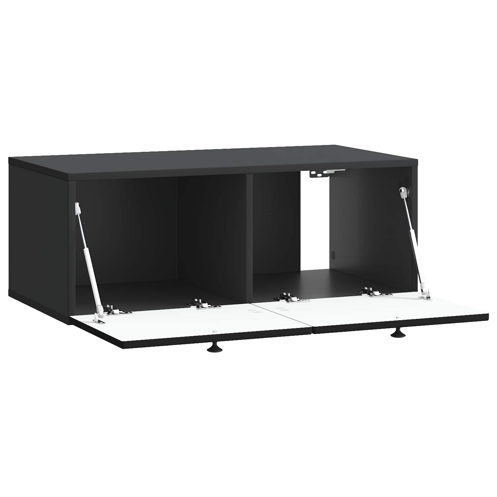 Sieninė TV spintelė Juoda 78,5 x 41 x 30 cm Apdirbta mediena