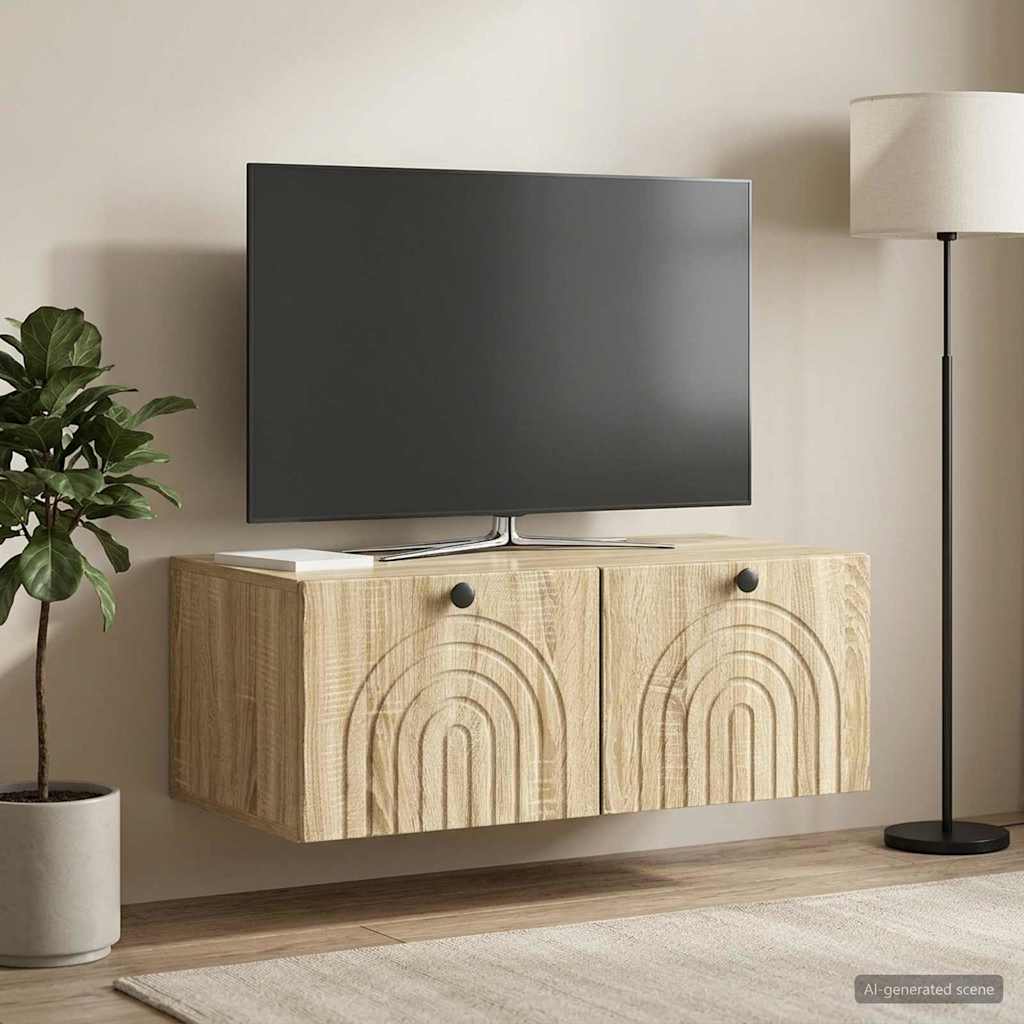 Sieninė TV spintelė Sonoma ąžuolas 78,5 x 41 x 30 cm