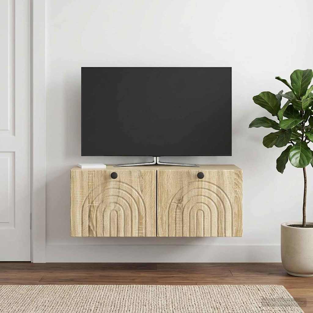 Sieninė TV spintelė Sonoma ąžuolas 78,5 x 41 x 30 cm