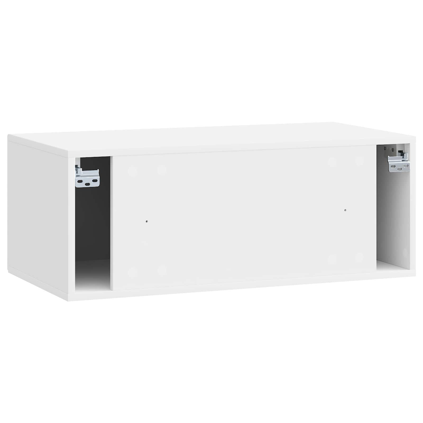 Sieninė TV spintelė Itin blizgi balta 78,5 x 41 x 30 cm