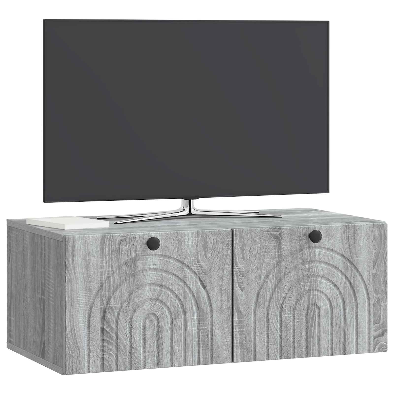 Sieninė TV spintelė Pilka sonoma ąžuolo 78,5 x 41 x 30 cm