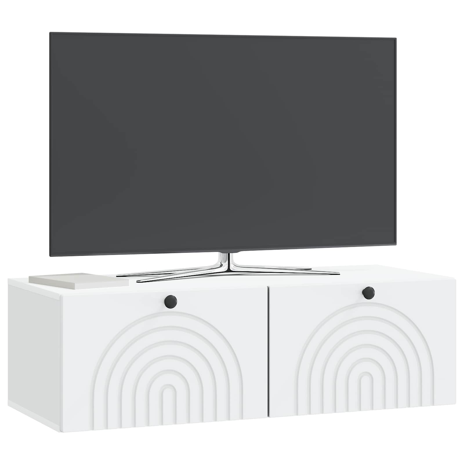 Sieninė TV spintelė Balta 99 x 41 x 30 cm Apdirbta mediena