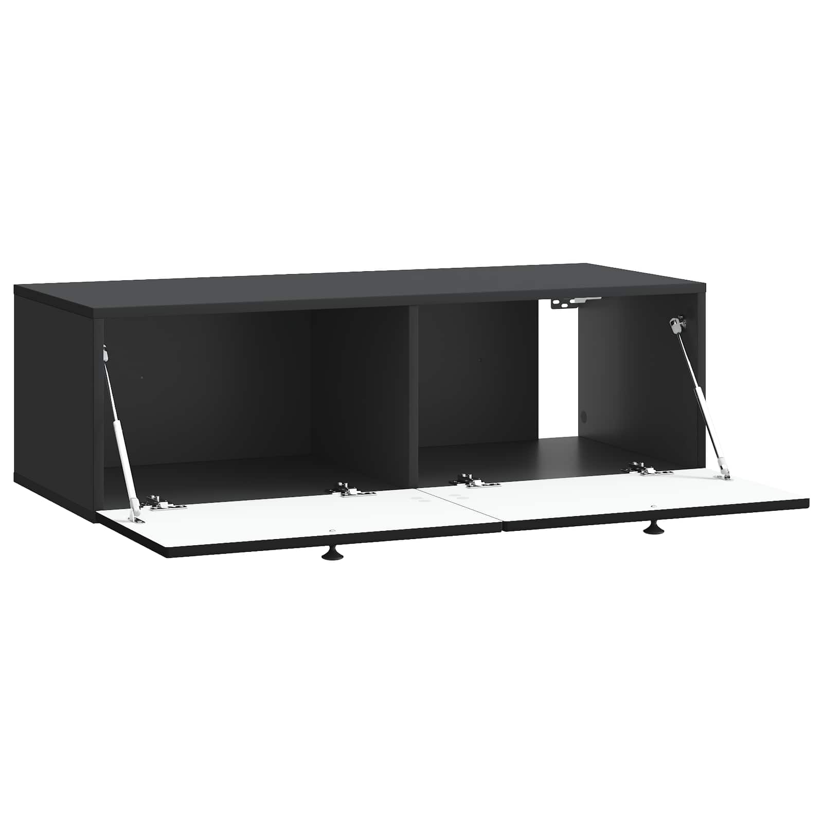 Sieninė TV spintelė Juoda 99 x 41 x 30 cm Apdirbta mediena