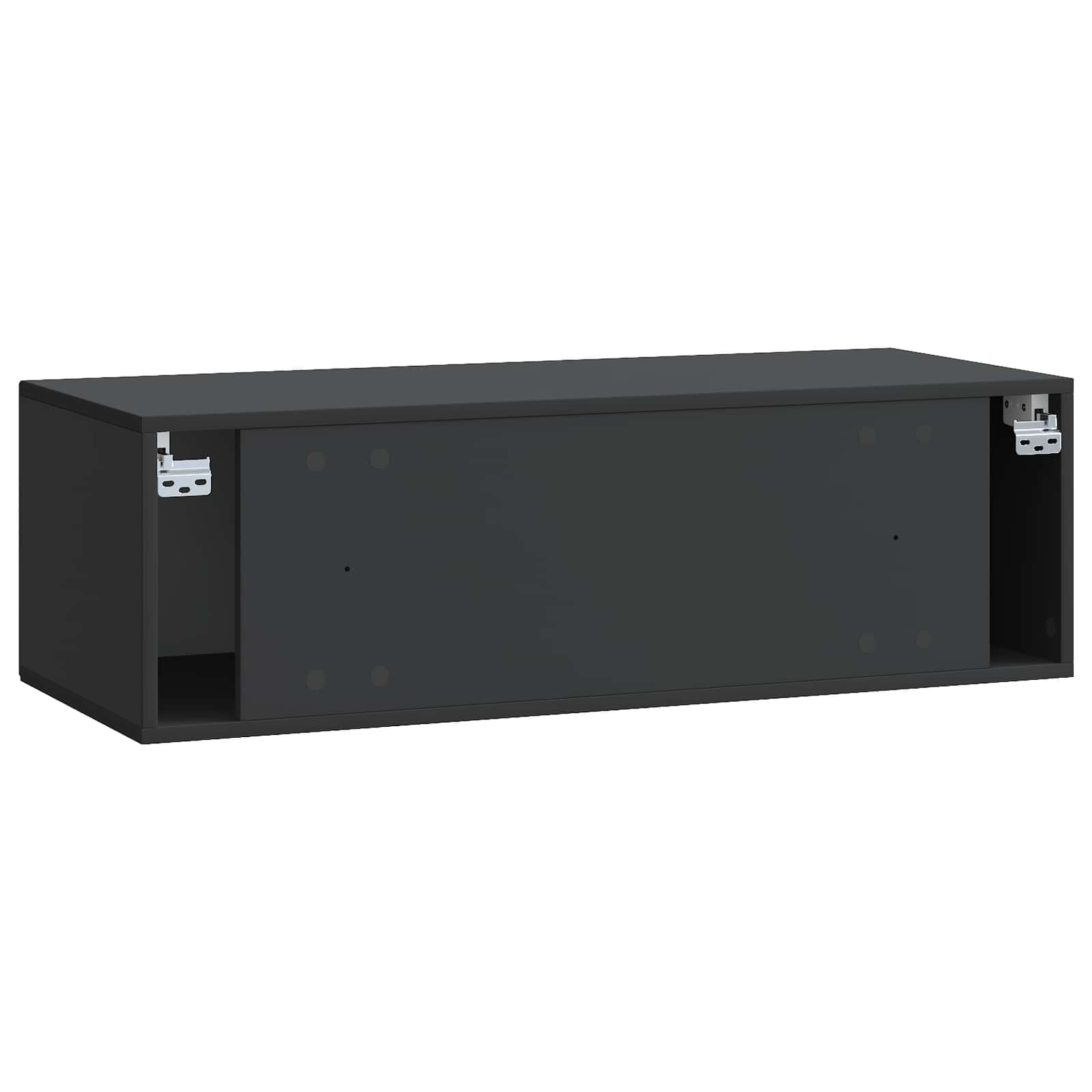 Sieninė TV spintelė Juoda 99 x 41 x 30 cm Apdirbta mediena