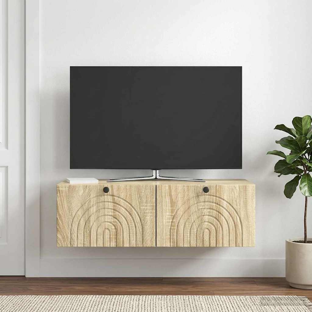 Sieninė TV spintelė Sonoma ąžuolas 98 x 41 x 30 cm