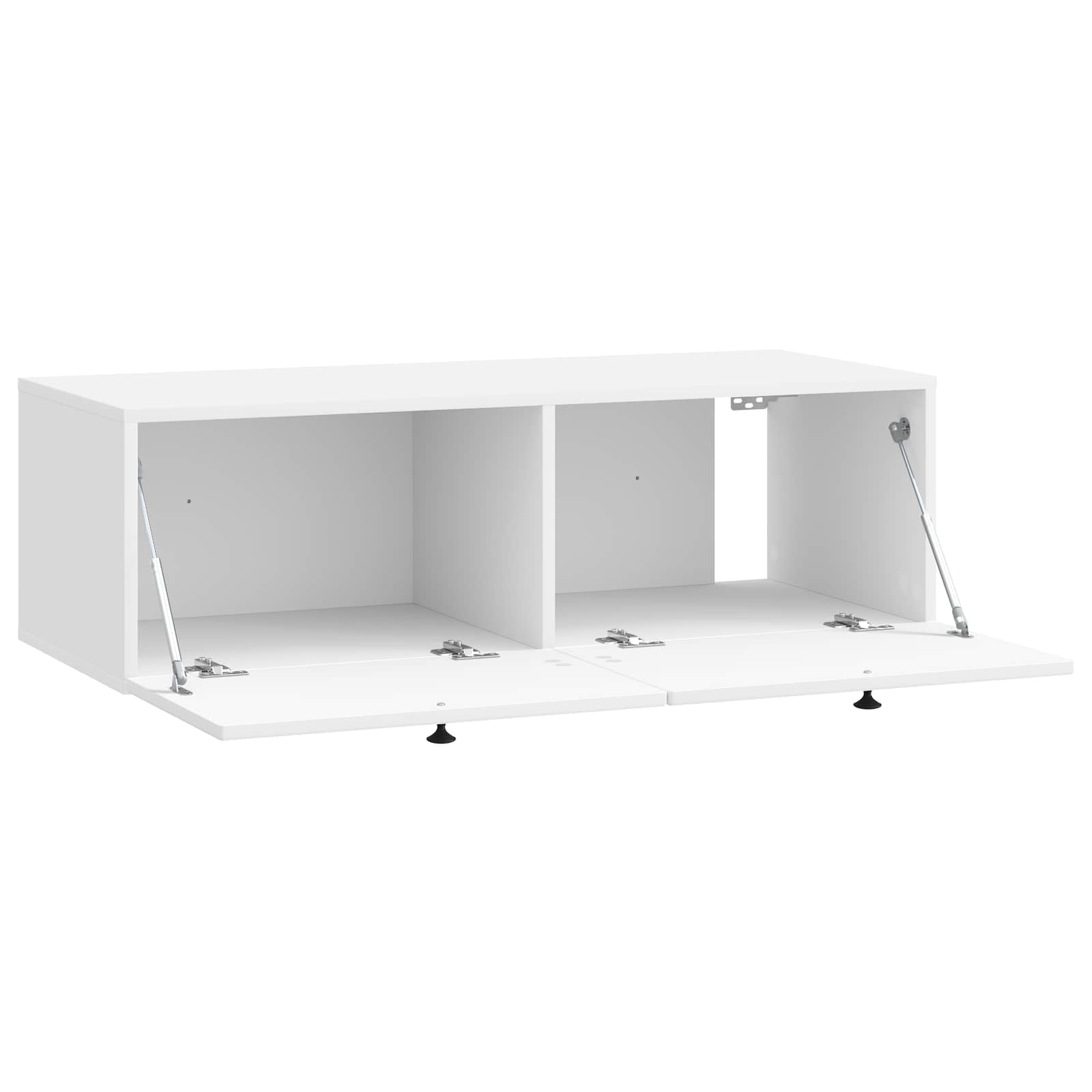 Sieninė TV spintelė Itin blizgi balta 98 x 41 x 30 cm